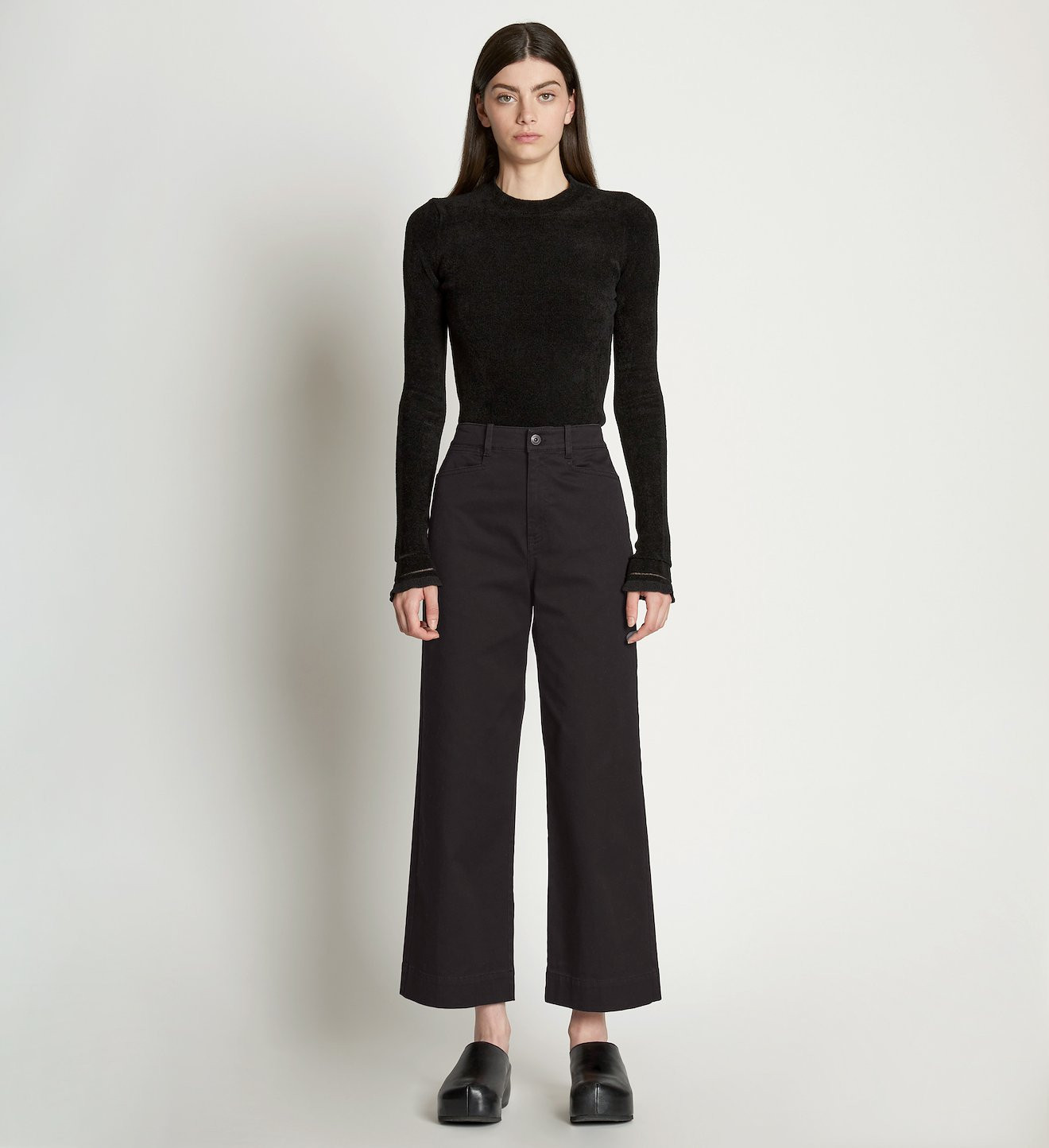Cotton Twill Culottes in 1 black | Proenza Schouler | Proenza Schouler LLC