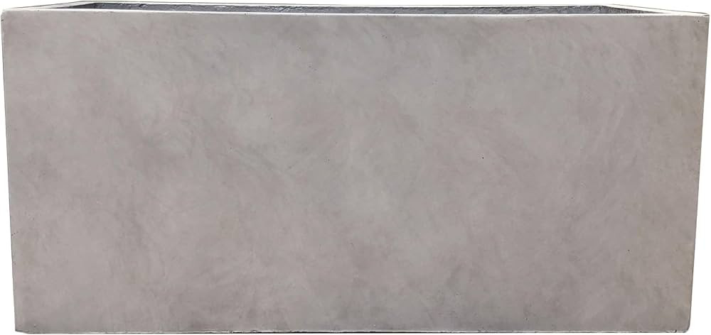 Kante 31.1" L Long Rectangular Concrete Planter, Large Outdoor Indoor Garden Pots with Drainage H... | Amazon (US)