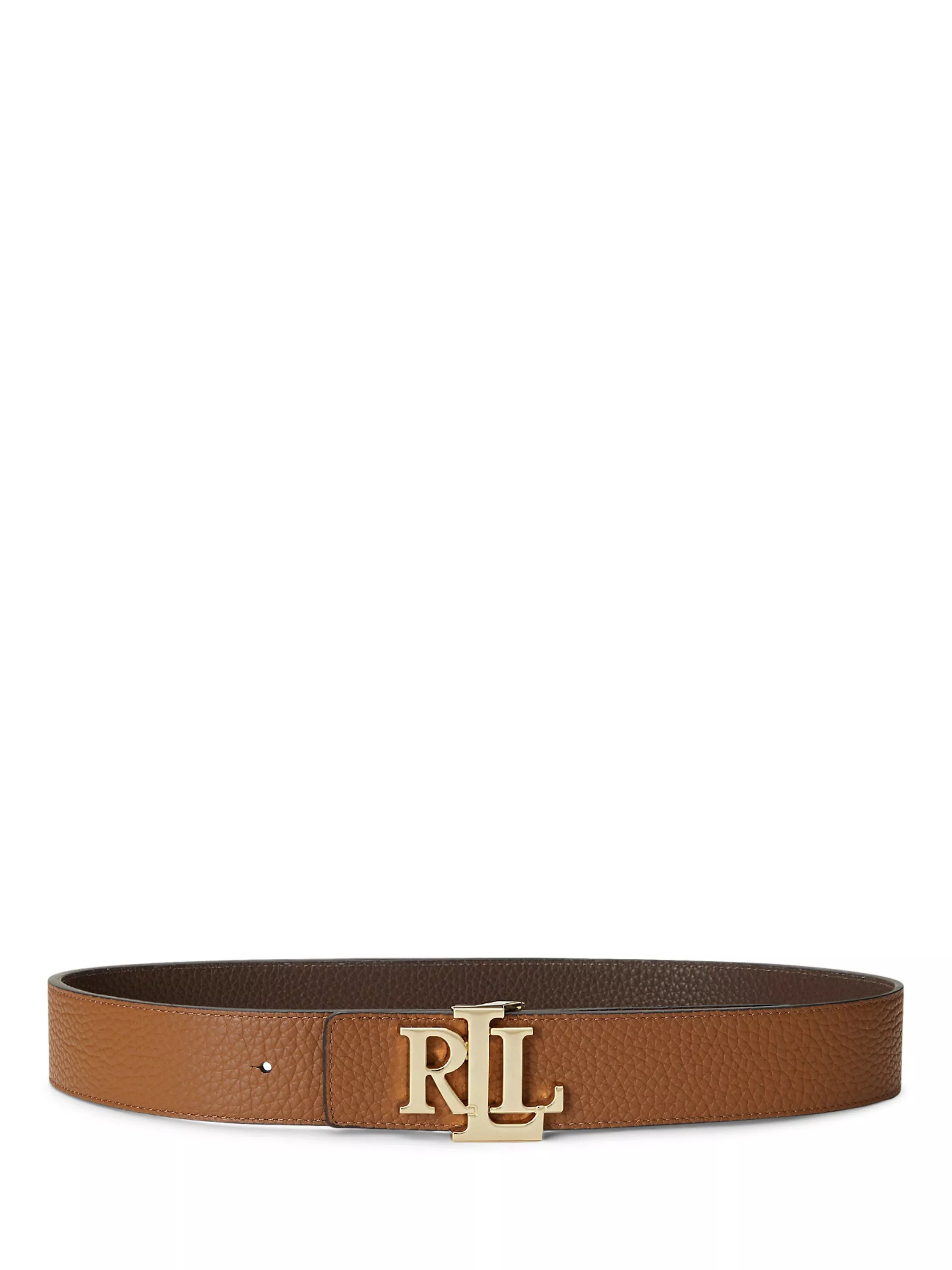 Lauren Ralph Lauren Pebble Leather Reversible Wide Belt | John Lewis (UK)