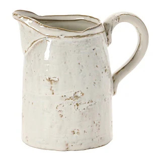 28 oz. Stoneware Pitcher, Reactive Glaze, White (Each One Will Vary) - Bed Bath & Beyond - 352196... | Bed Bath & Beyond