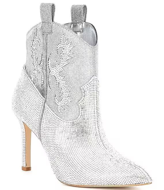 Fassero Rhinestone Embellished Western Booties | Dillards