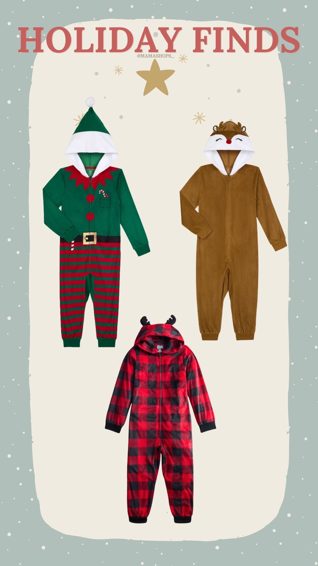 Holiday Time boys sleep union suit 
Christmas themed for the boys, find them @Walmart !🎄👦🏻

Items will be linked here 🔗✨
