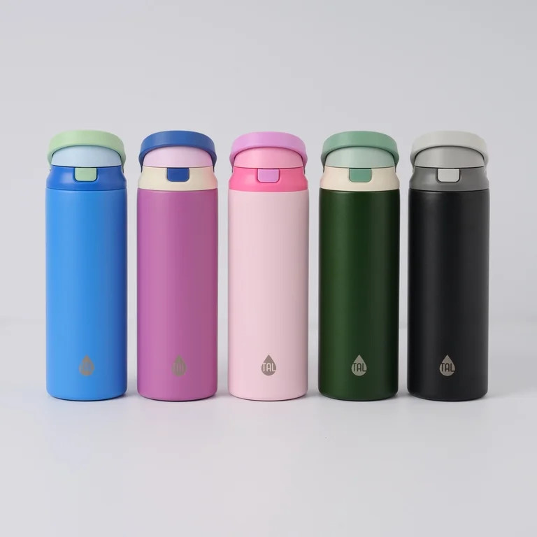 TAL 24oz Stainless Steel 2-in-1 Water Bottle with Straw and Chug Lid, Pink | Walmart (US)