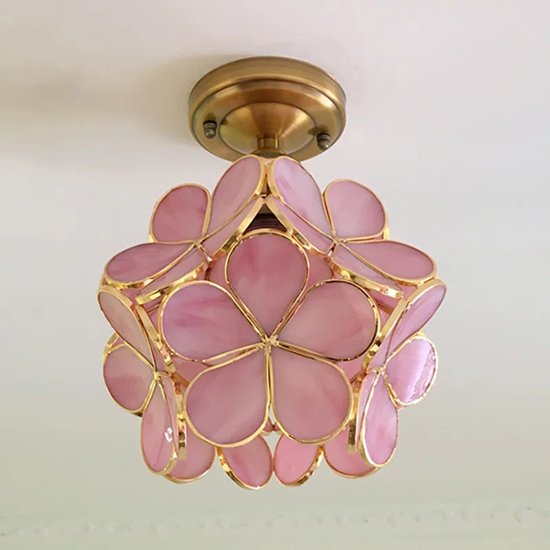 Edytha Glass Semi Flush Mount | Wayfair North America