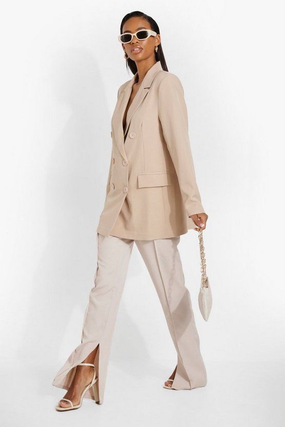 Double Breasted Longline Tailored Blazer | Boohoo.com (US & CA)