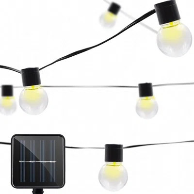 Solar Fairy Lights Outdoor Solar Retro Bulbs String Lights 8 Modes IP65 Garden Decoration | Wayfair North America