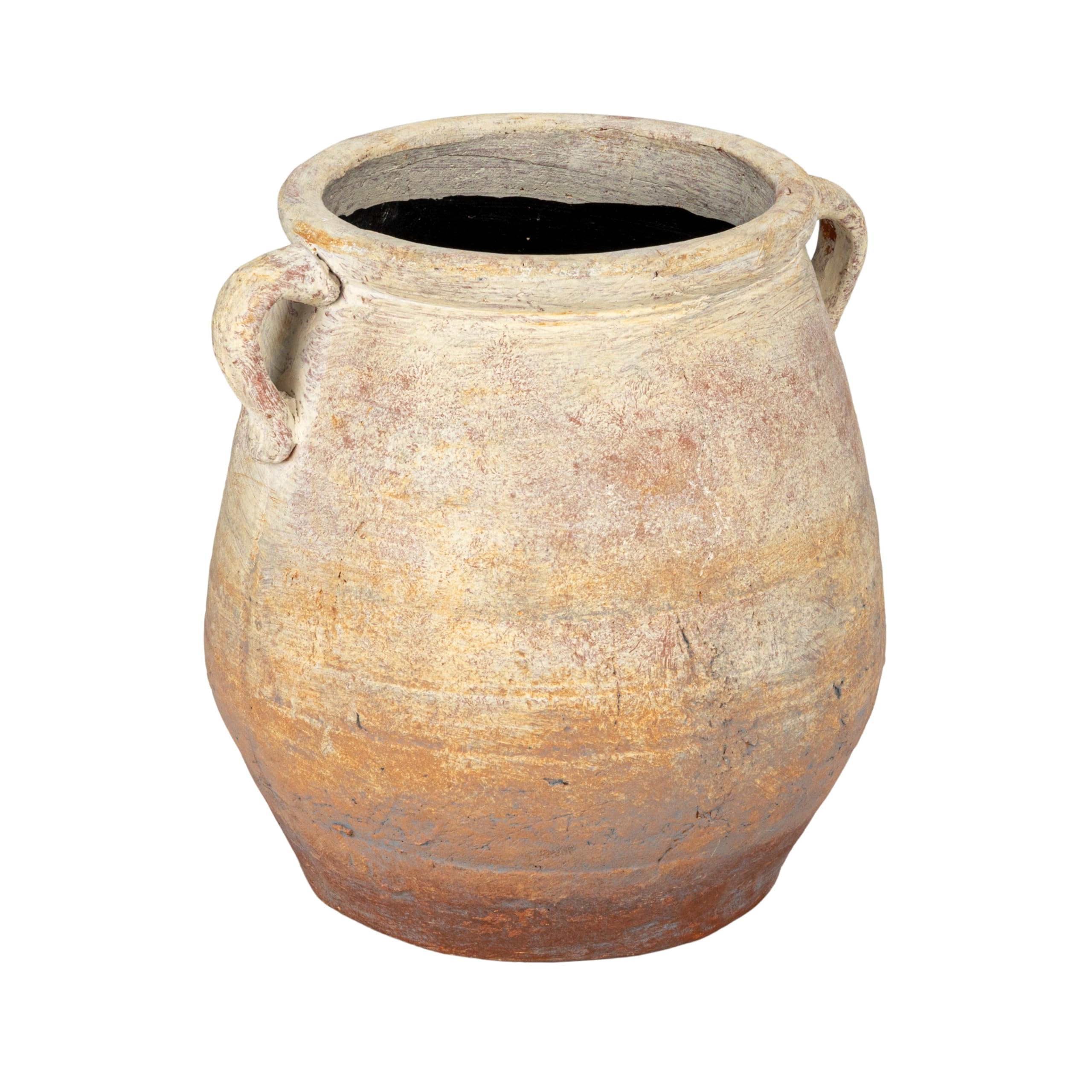 Creative Co-Op Whitewashed Terra-Cotta Urn, Beige | Amazon (US)