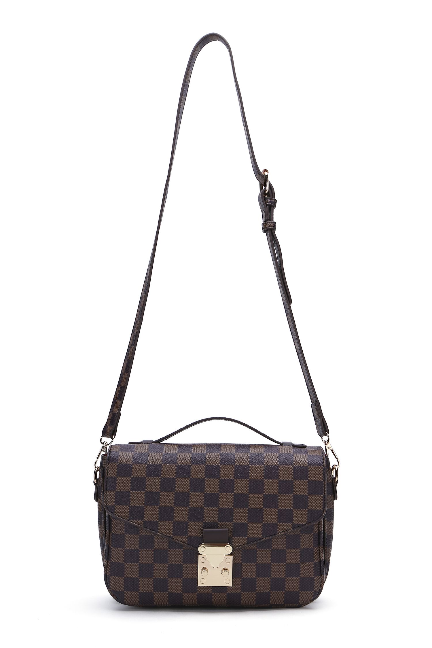 Richports Checkered Tote Shoulder Handbags Bag with Inner Pouch Pu Vegan Leather | Walmart (US)