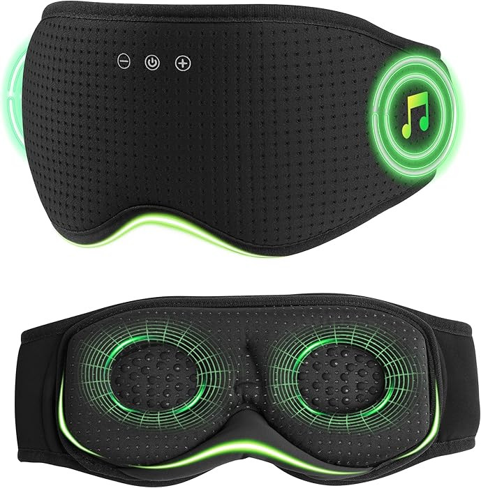 MUSICOZY Sleep Headphones with Bluetooth 5.4 Sleep Mask, Removable 3D Eye Cups for Zero Pressure ... | Amazon (US)