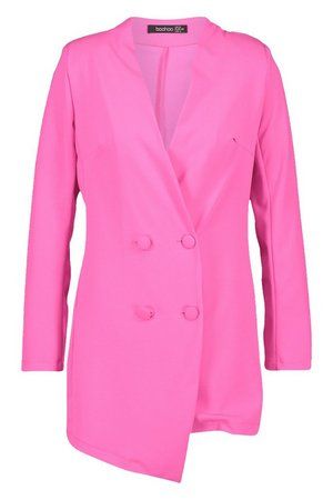 Collarless Double Breasted Blazer Dress | Boohoo.com (US & CA)