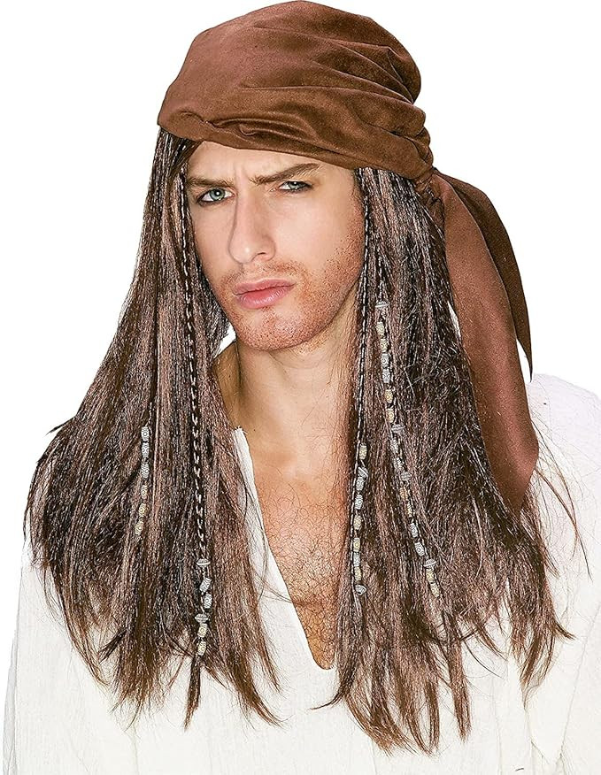 Brown Caribbean Pirate Wig | Amazon (US)
