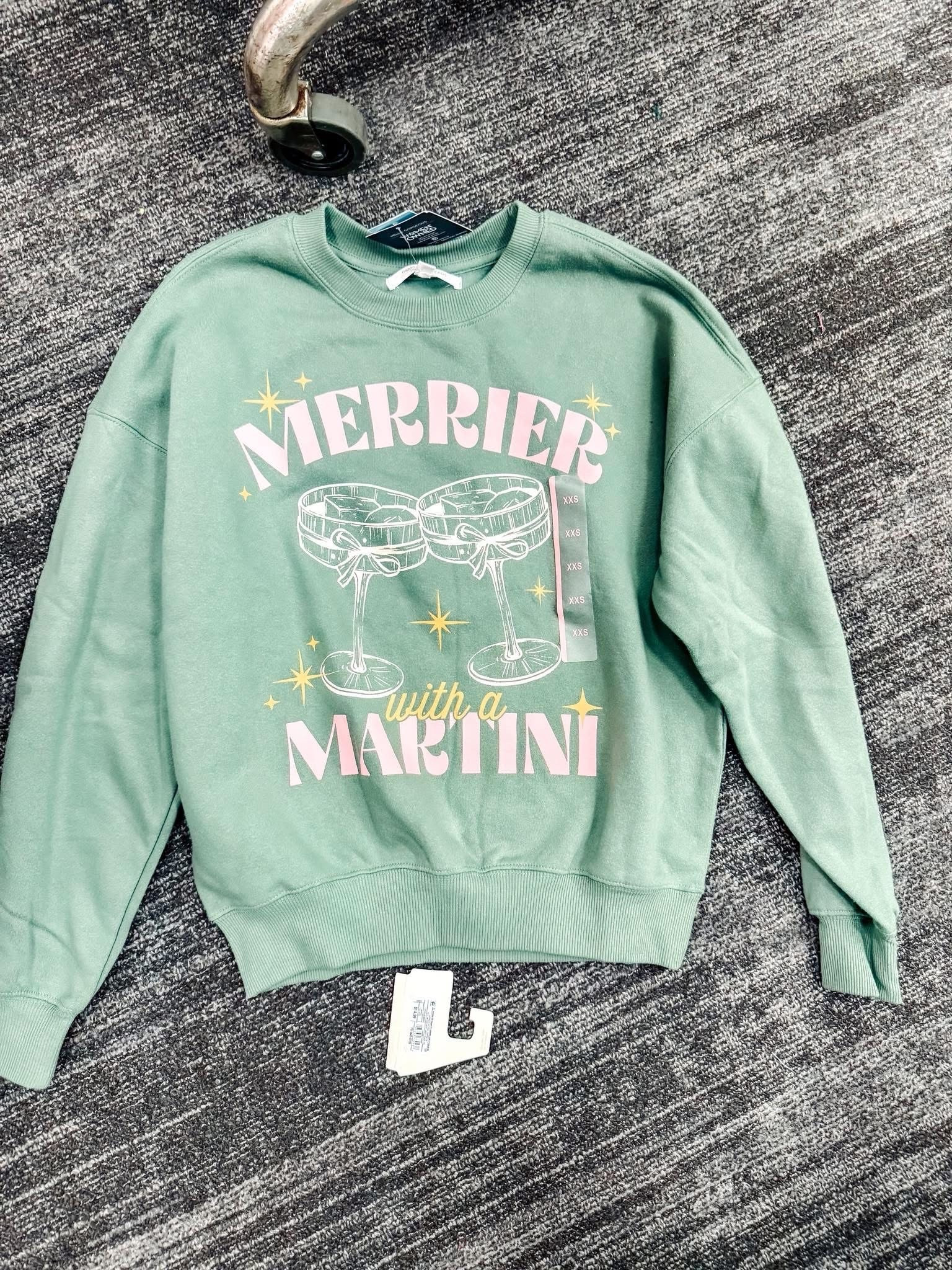 MERRIER WITH A MARTINI!!! 🍸 😍

I LOVE this cutie sweatshirt!!! 

#target #TargetFinds #womensfashion #seasonal #sweatshirtseason #fashion #targetfashion

#LTKHoliday #LTKSeasonal #LTKGiftGuide