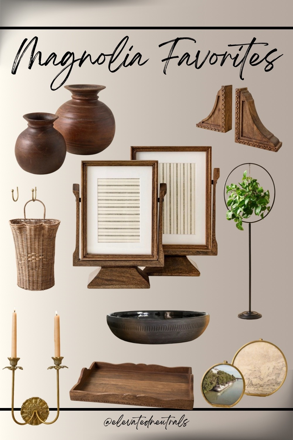 Magnolia New Arrivals.

Antique inspired decor | Plant Stand | Wooden Vases | Hanging Basket | Candle Sconce | Round Brass Picture Frame | Wooden Bookends | Bronze Decorative Bowl | Wooden Antique Swivel Photo Frame |

#LTKHome