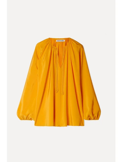 Elizabeth and James - Chance Silk-satin Blouse - Saffron | NET-A-PORTER (US)