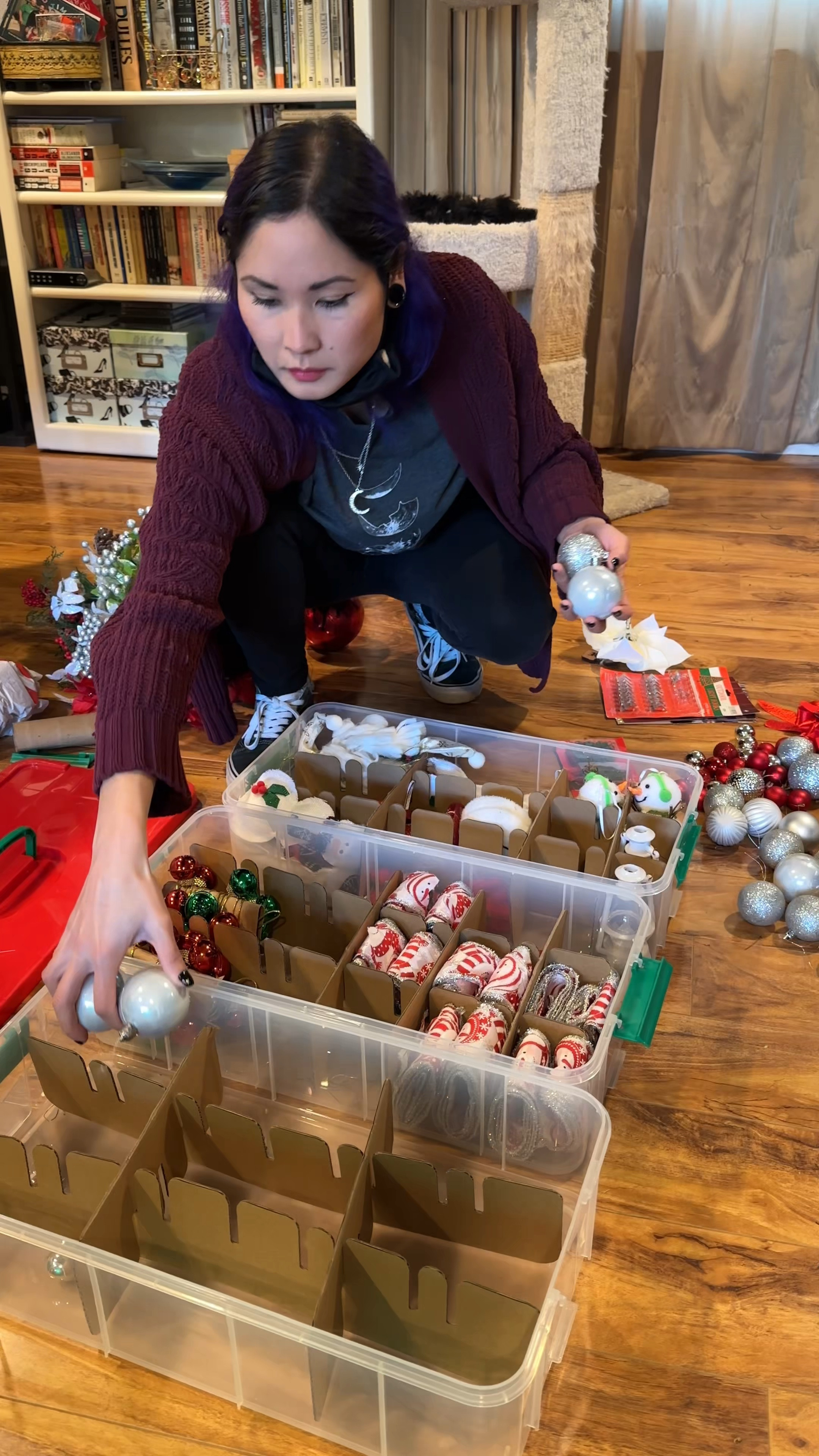 Christmas Ornament Storage Box ✨ the best hack ever ❤️ I also tag other similar ✨