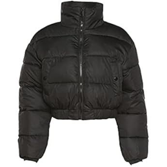Hujoin Women's Crop Short Jacket Cropped Puffer Fashion Jackets for Women Warm Winter Lightweight Co | Amazon (US)