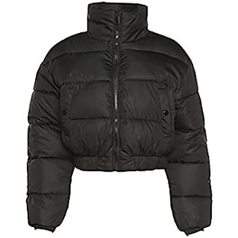 Hujoin Women's Crop Short Jacket Cropped Puffer Fashion Jackets for Women Warm Winter Lightweight Co | Amazon (US)