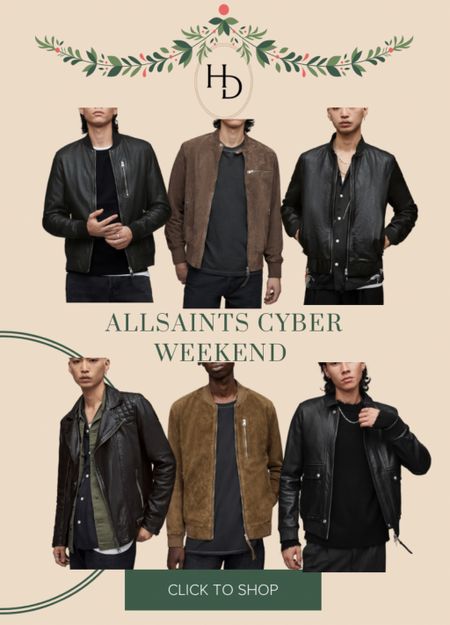 Leather jackets men // gifts for men // on sale // Black Friday sale // all saints // bomber jacket // suede jacket men // suede // luxe gifts 

#LTKHoliday #LTKCyberweek #LTKGiftGuide