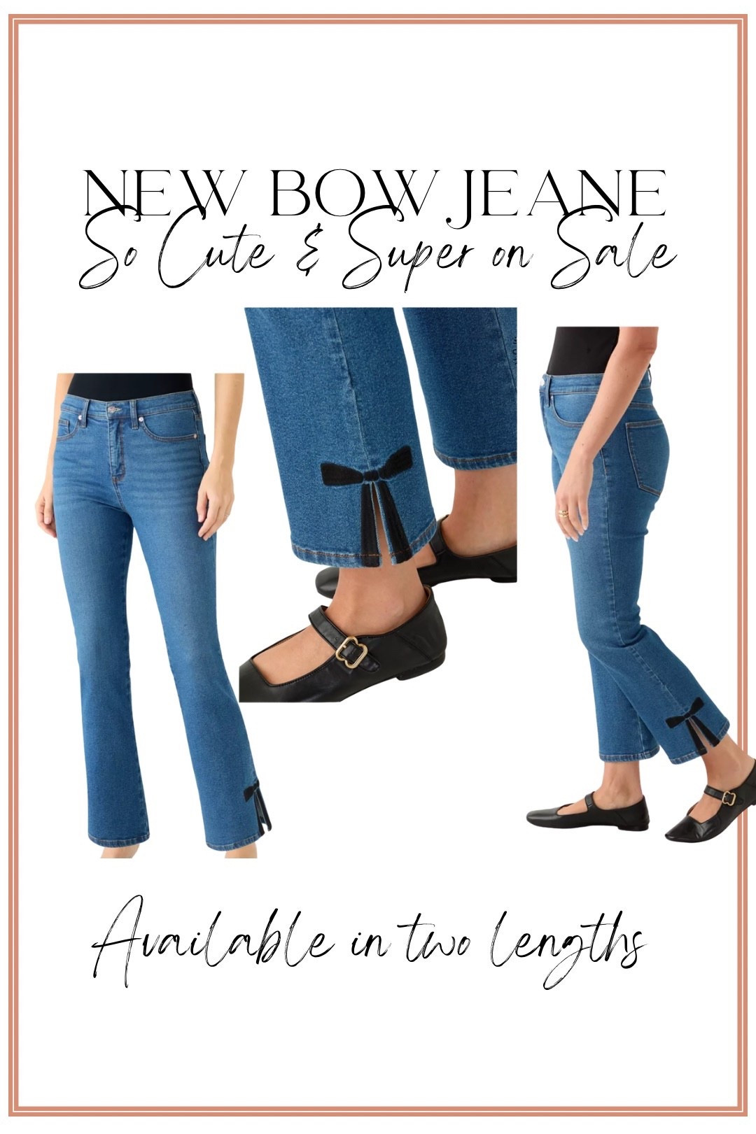These new bow jeans are giving the cutest feminine twist to classic denim 🎀
I’m obsessed with the subtle bow detail at the hem—it’s such a fun, elevated touch that makes these feel extra special while still being super wearable.

They have a flattering straight-leg fit, are comfortable for everyday wear, and I love that they’re available in two lengths, making them great for both petite and taller frames. Even better? They’re on sale right now, so they’re a total win for trendy, affordable style.

✨ Why you’ll love them:
• Chic bow detail jeans
• Timeless straight-leg silhouette
• Easy to dress up or down
• Available in two inseam lengths
• Sale price = even better

Style them with a cozy sweater, fitted top, or ballet flats for an effortlessly polished look you’ll reach for on repeat.

🔗 Linked in LTK for easy shopping

#BowJeans #StatementDenim #TrendyDenim #AffordableStyle #EverydayOutfits #FeminineStyle #ChicDenim #DenimDetails #LTKFinds