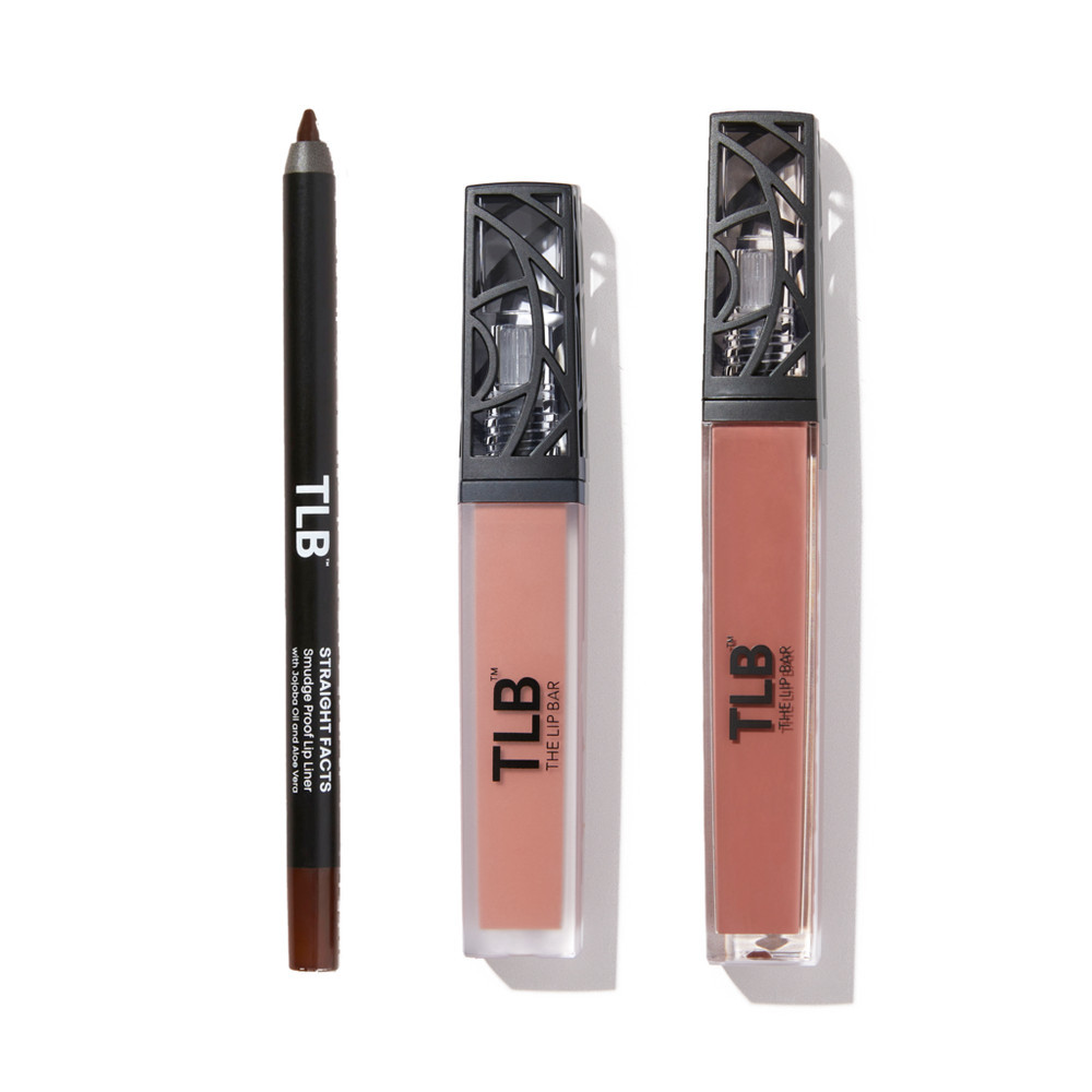The Lip Bar Nonstop Liquid Matte Lipstick, Gloss Up Sheer Finish Gloss & Lip Liner Set - Commando, Gamechanger, and Straight Facts | Ulta