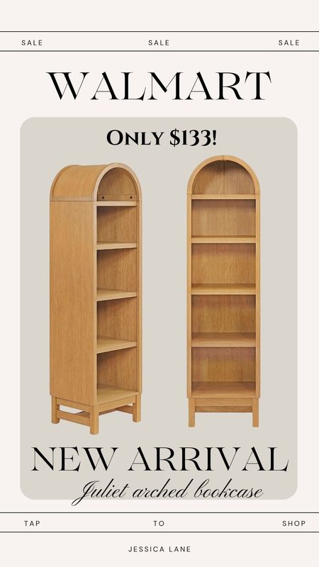 Walmart Better Homes and Gardens new release, Juliet narrow arched bookcase, only $133. Walmart home, Walmart furniture, Better Homes and Gardens Furniture, Juliet bookcase, Juliet arched narrow bookcase

#LTKHome #LTKStyleTip
