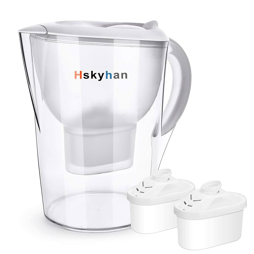 Hskyhan Water Filter Pitcher Alkaline - 3.5 Liters Improve PH, 2 Filters Included, BPA Free, 7 St... | Amazon (US)