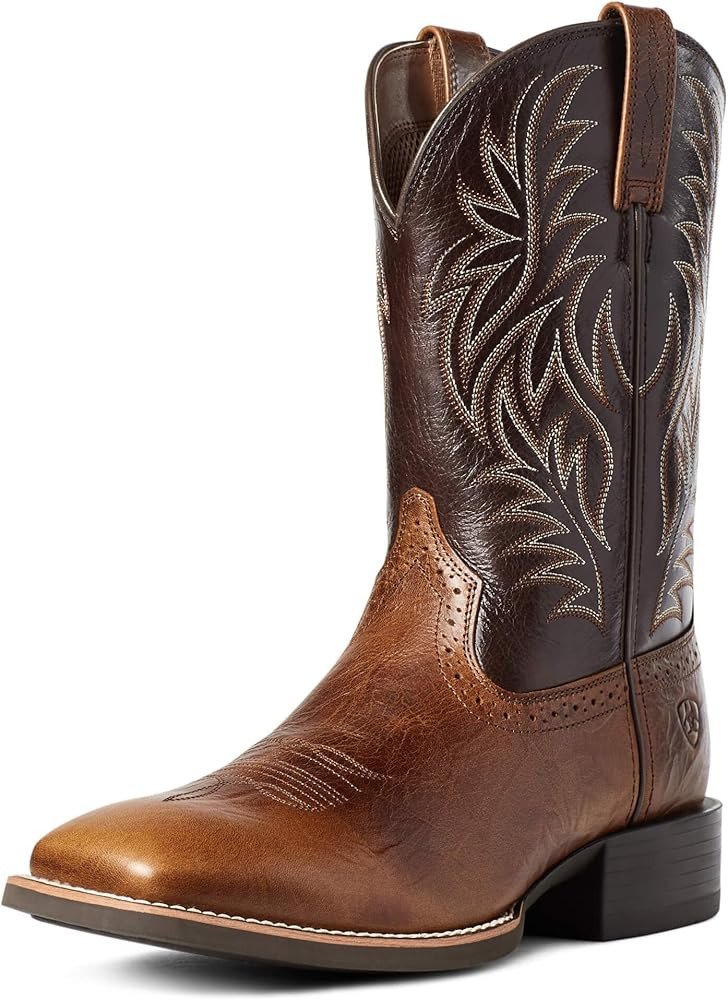 Ariat Men's Sport Wide Square Toe Cowboy Boot | Amazon (US)