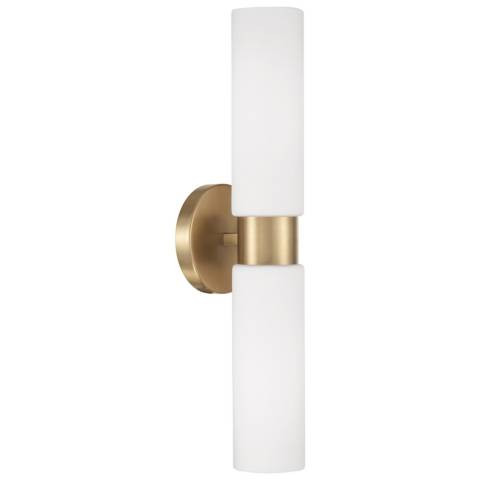 HomePlace Lighting Theo 2 Light Sconce  Aged Brass | Lamps Plus
