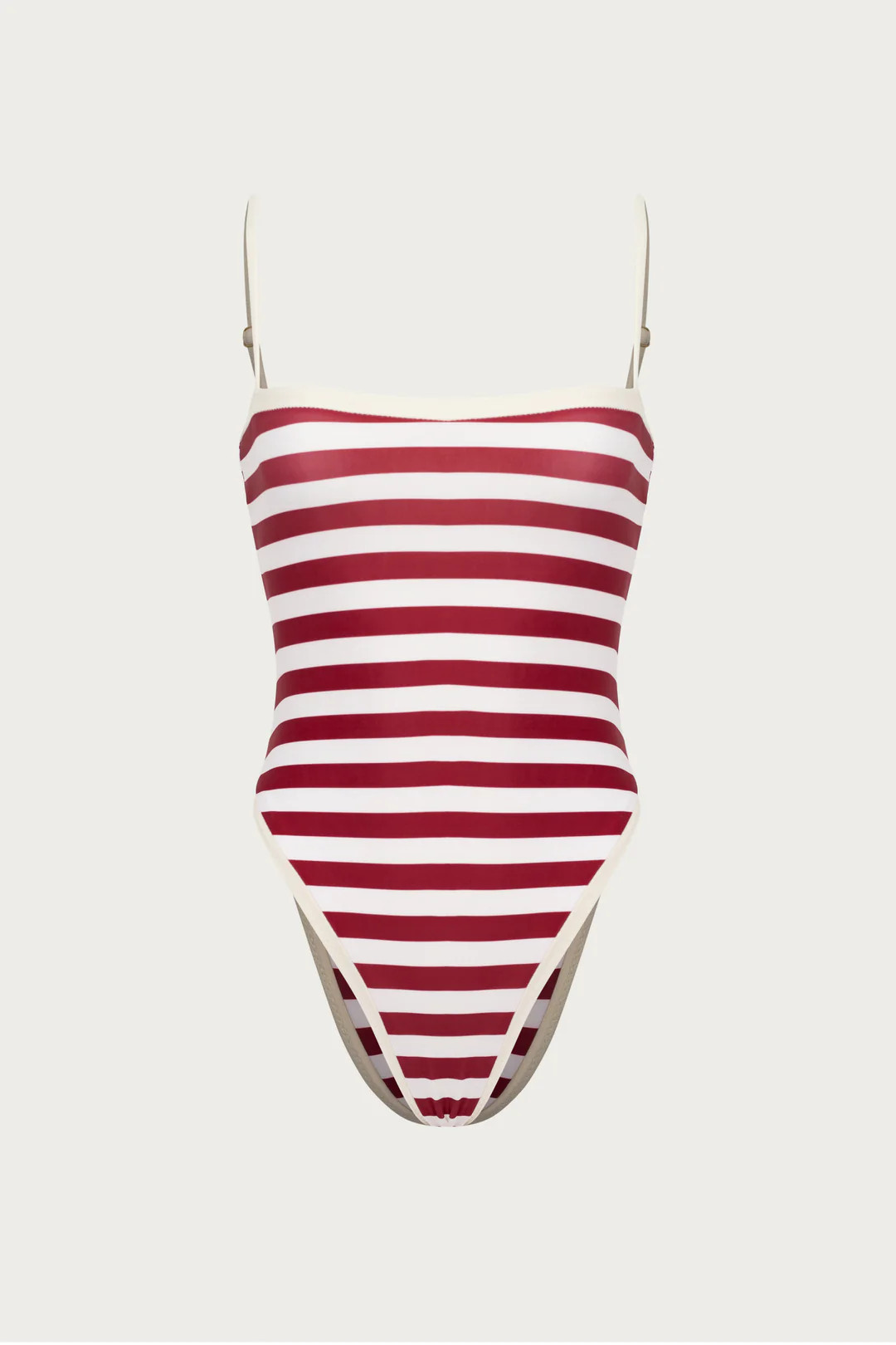 Colorblock One Piece (Burgundy Stripe) | SAME
