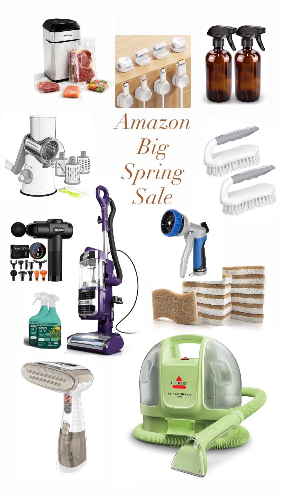 Amazing deals on @Amazon #ad Big Spring Sales! Best deal I’ve seen on our mini portable upholstery/carpet cleaner and cheese grater, and so many other things! #founditonamazon