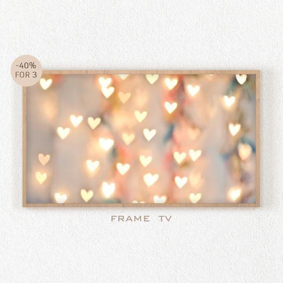 Samsung Frame TV Art Valentines Day Heart Lights 4k the Frame | Etsy | Etsy (US)