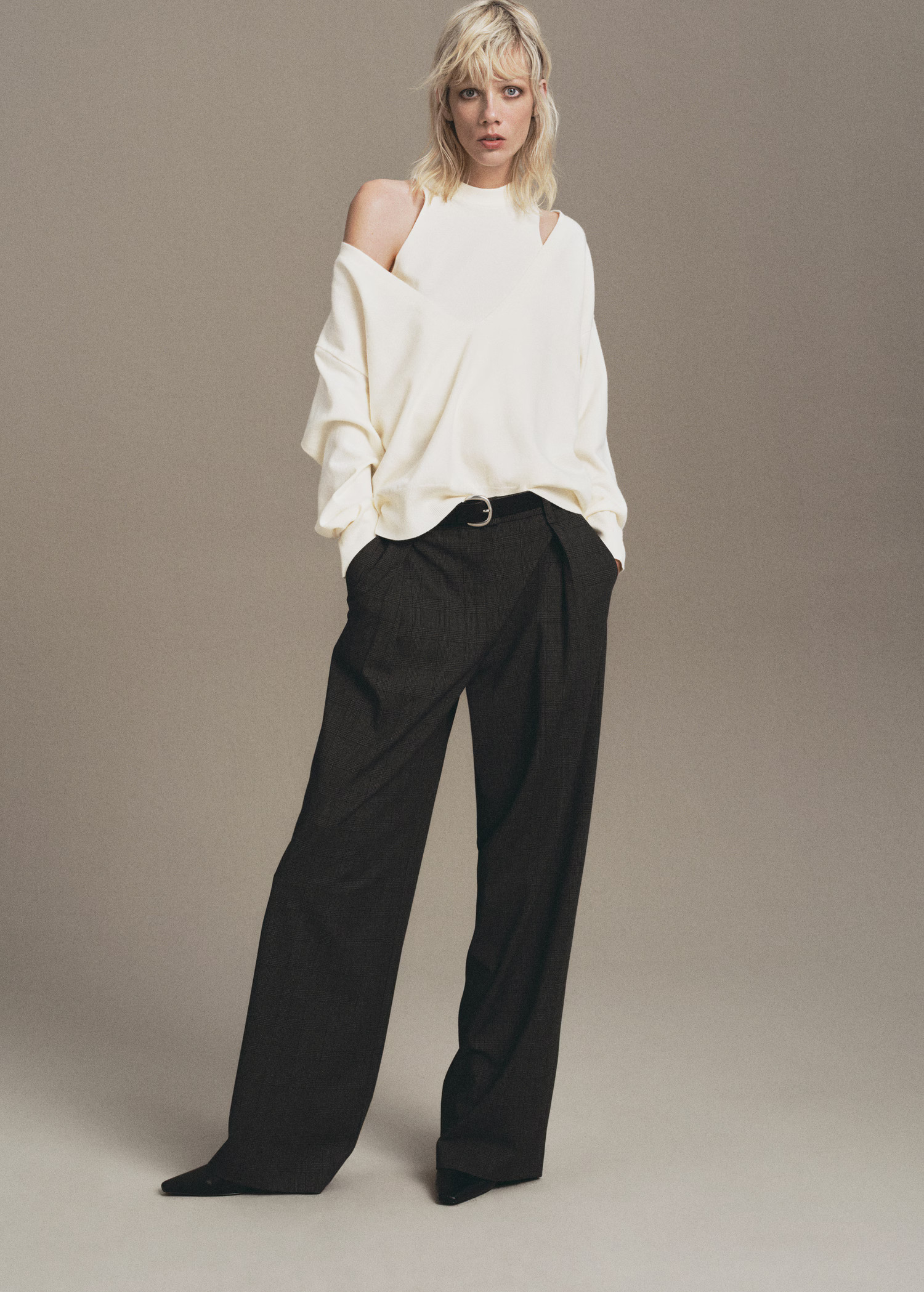 Oversized combined sweater - Women | MANGO USA | Mango (US/MX/AU)