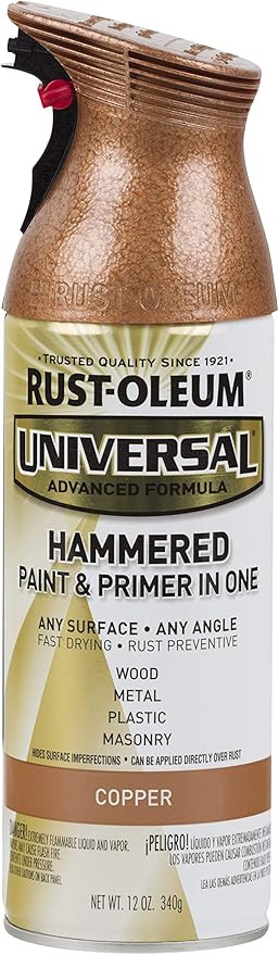 RUST-OLEUM 247567 Universal Hammered Spray Paint, 12 oz, Copper, 12 Ounce | Amazon (US)