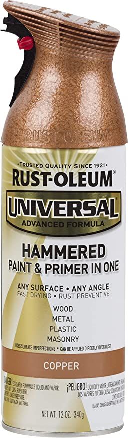 RUST-OLEUM 247567 Universal Hammered Spray Paint, 12 oz, Copper, 12 Ounce | Amazon (US)