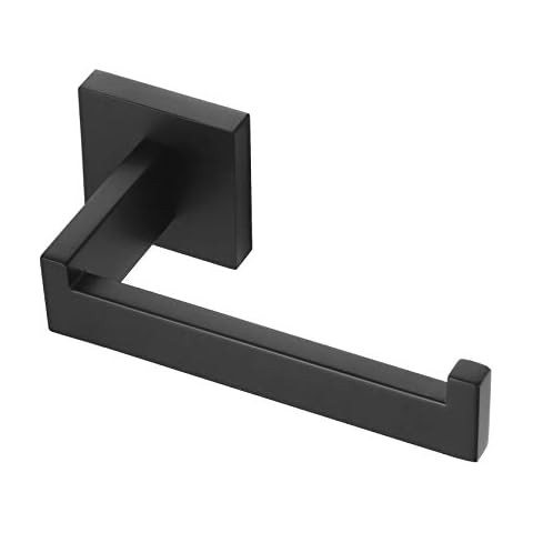 TASTOS Toilet Paper Holder Matte Black, Toilet Tissue Roll Holders Dispenser and Hangers Wall Mou... | Amazon (US)