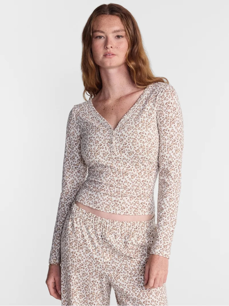 No Boundaries Cloud Core Henley Sleep Shirt, Women's XXS-3X | Walmart (US)