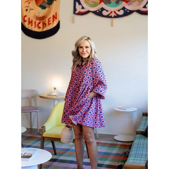 Label Rail x NashvilleTash Women's Long Sleeve Baby Doll Dress, Sizes 4-16 - Walmart.com | Walmart (US)