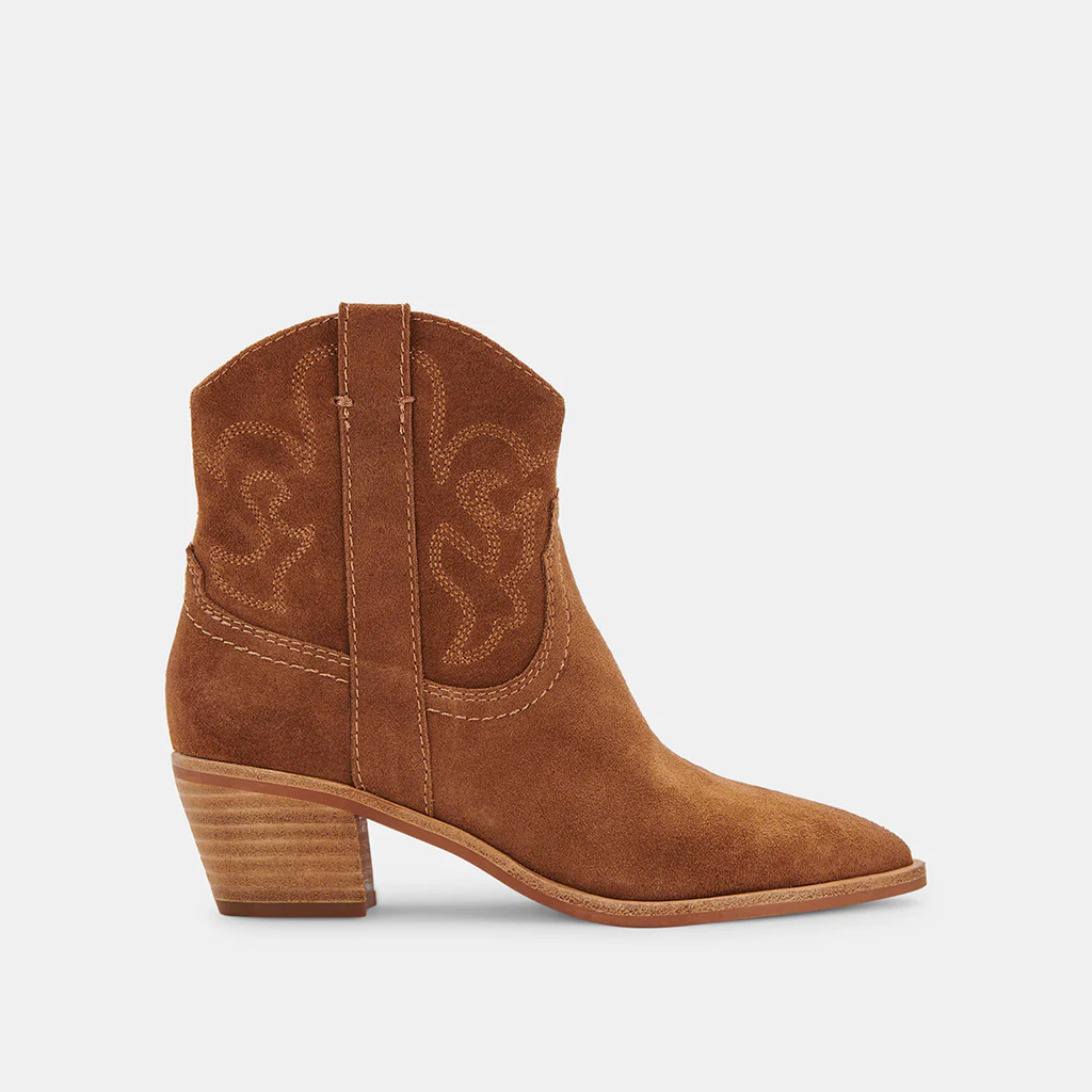 SOLOW BOOTIES DK BROWN SUEDE | DolceVita.com