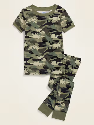 Unisex Camo-Dino Pajama Set for Toddler & Baby | Old Navy (US)