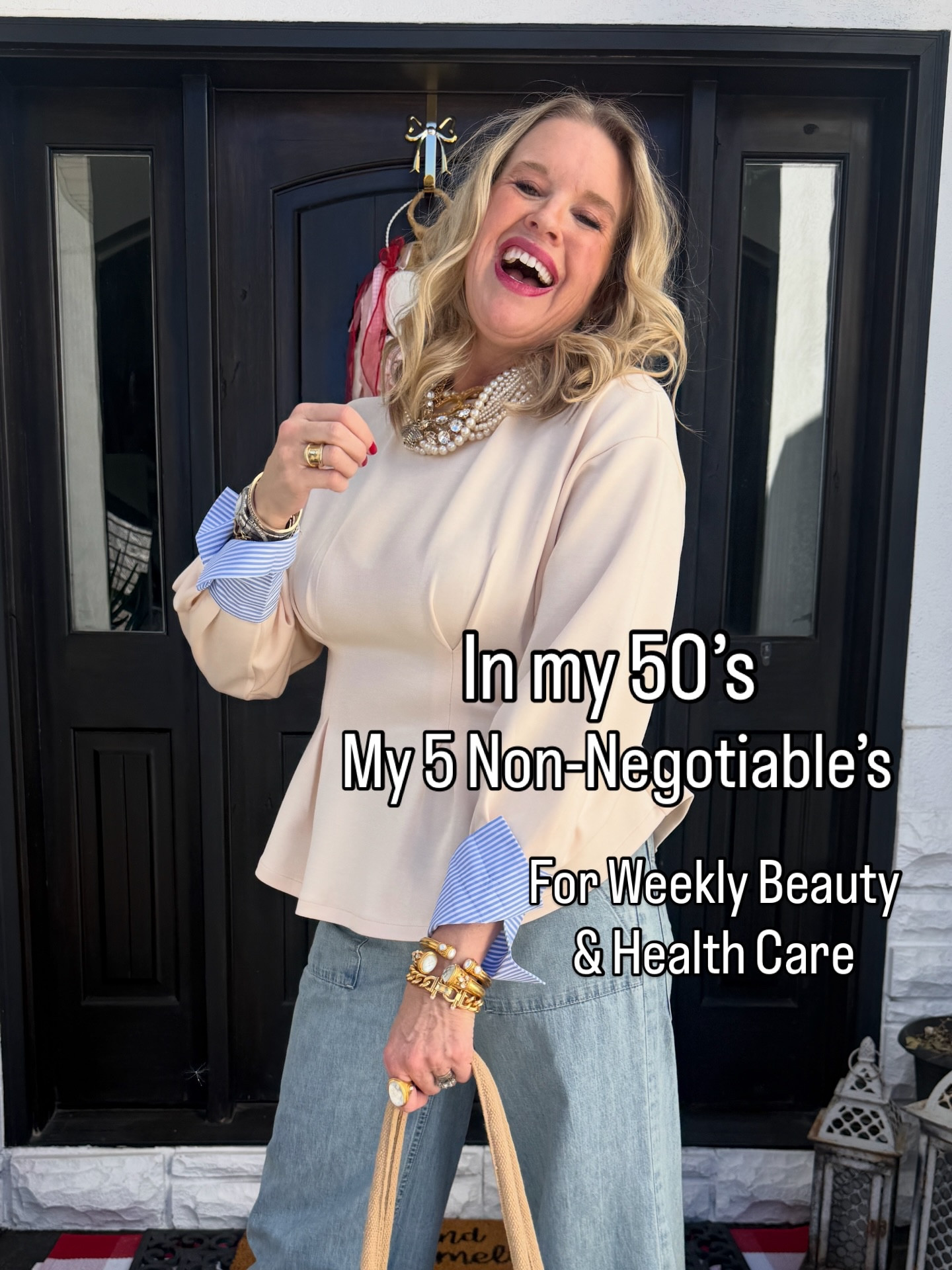 In my 50’s 

5 Beauty & Health Non-Negotiable 

5 things I’ve been doing weekly
For several years…
That I won’t stop doing, because I have noticed the difference.

-Dermaplaning 
-Scalp Treatment 
-Micro needling 
-Fresh Flowers

(Not linkable her) Ivy link in bio on insta and on my blog use code DARCY  to save
Or you can dm me I’ll send overr
-B-12 & Peptide Shot

Comment “Shop” for links
And discounts 

#midlifebeauty #beautytricks #beautytools

#LTKOver40 #LTKSaleAlert