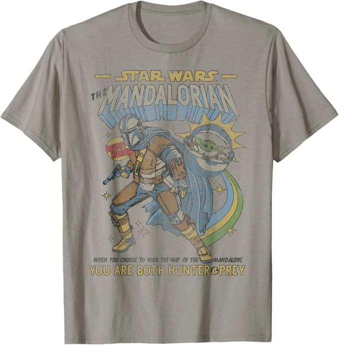 Star Wars Mandalorian Comic Poster T-Shirt | Amazon (US)