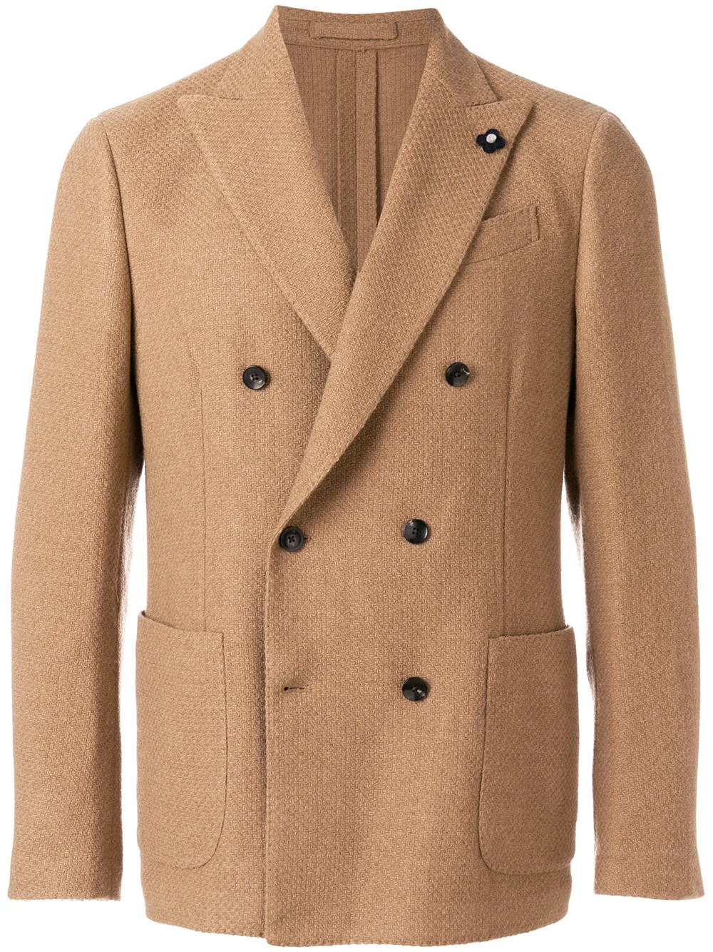 Lardini double-breasted blazer - Brown | FarFetch US