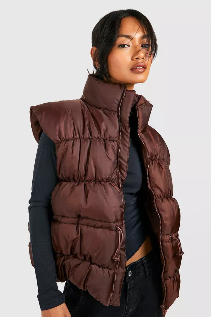 Ruched Detail Vest | boohoo (US & Canada)