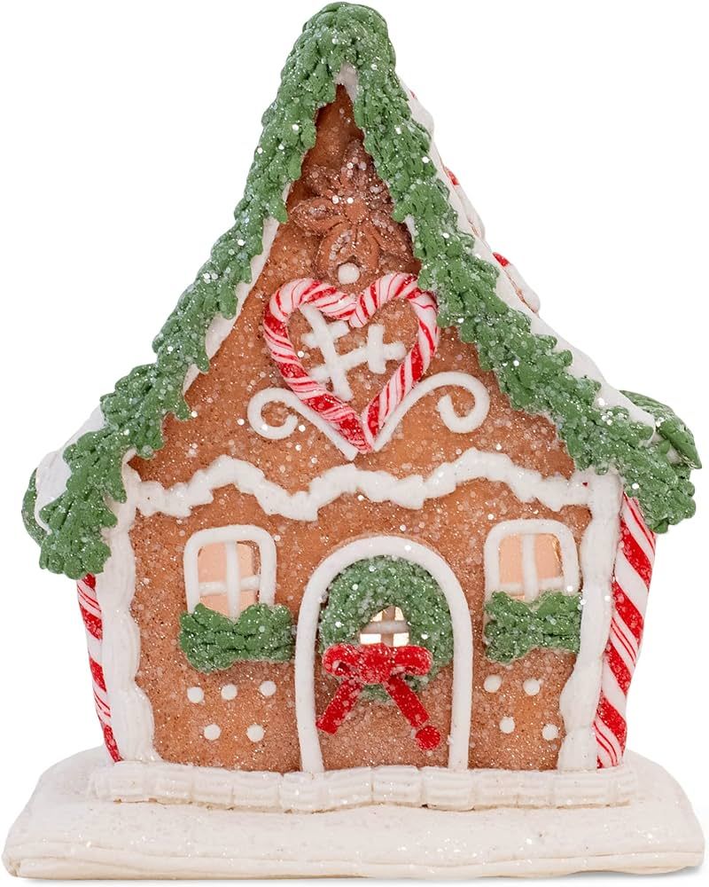 RAZ Imports Gingerbread Lighted House Christmas Figurine 6.5 Inch | Amazon (US)