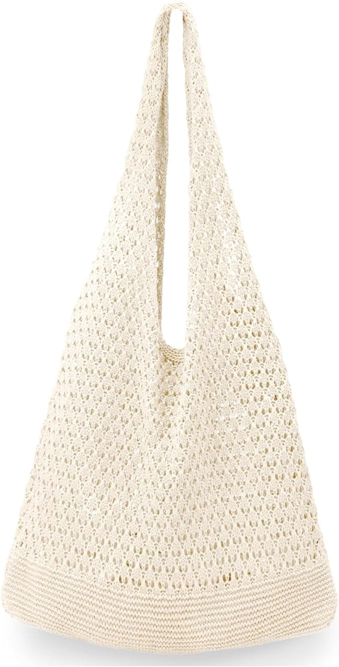 hatisan Crochet Bags for Women Summer Beach Tote Bag Aesthetic Tote Bag Hippie Bag Knit Bag | Amazon (US)