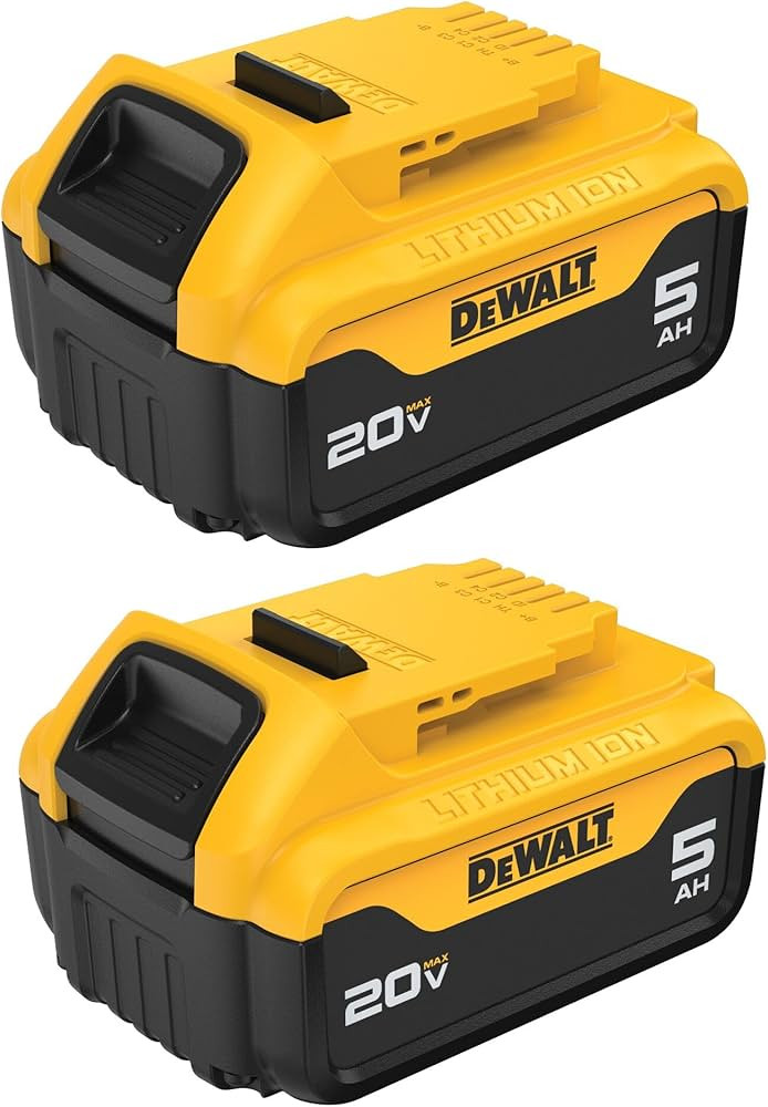 DEWALT 20V MAX 5 Ah Lithium Ion Battery 2-Pack (DCB205-2) | Amazon (US)