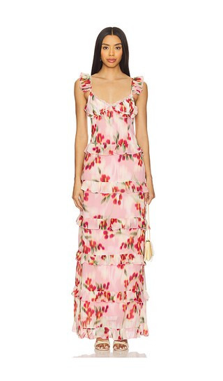 Runaway The Label Melvina Maxi Dress in Pink. - size L | Revolve Clothing (Global)