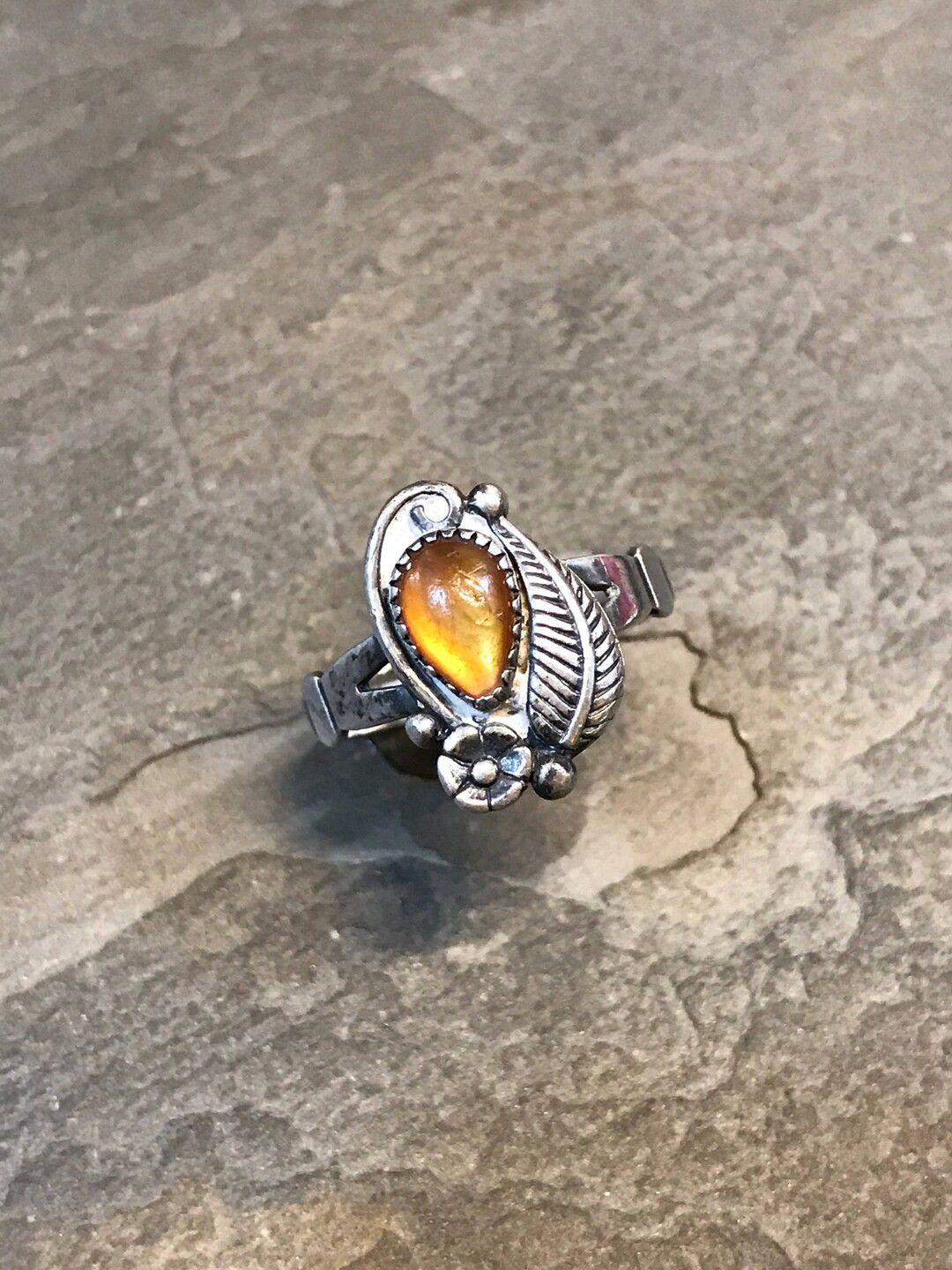 Size 8.25, Vintage 010409 Sterling Silver Ring, Native American Handmade 925 Silver Ring With Ova... | Etsy (US)