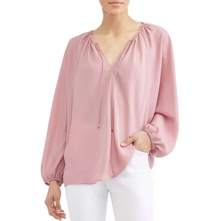 TEXTILE - Women's Drew Puff-Sleeve Blouse - Walmart.com | Walmart (US)