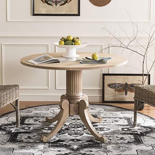 Safavieh Home Forest Traditional Rustic Natural Drop Leaf Dining Table | Amazon (US)